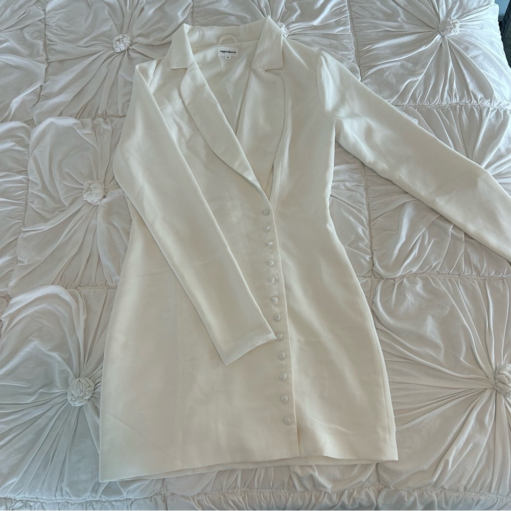 Superdown White Blazer Dress